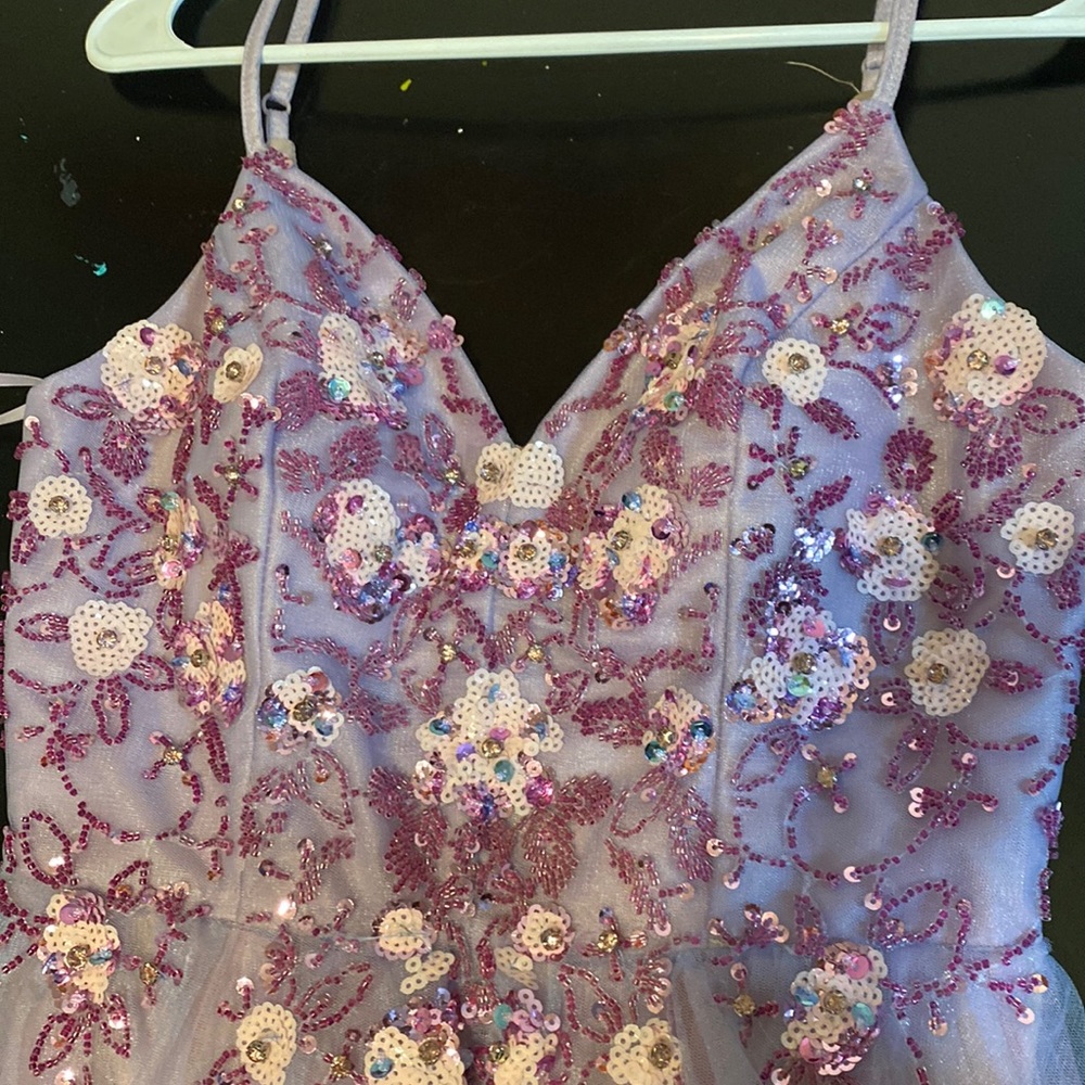 Floral purple gown